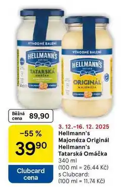 Tesco Hellmann's Tatarská Omáčka, 340 ml nabídka