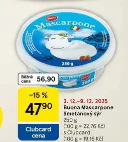 Tesco Buona Mascarpone Smetanový sýr, 250 g nabídka
