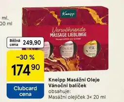 Tesco Kneipp Masážní Oleje Vánoční balíček obsahuje: Masážní olejíček 3x 20 ml nabídka