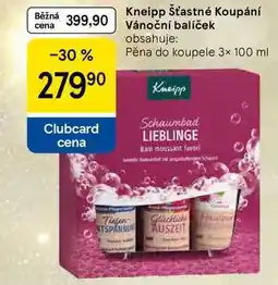 Tesco Kneipp Šťastné Koupání Vánoční balíček obsahuje: Pěna do koupele 3× 100 ml nabídka