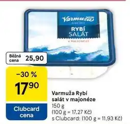 Tesco Varmuža Rybi salát v majonéze, 150 g nabídka