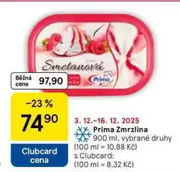 Tesco Prima Zmrzlina, 900 ml, vybrané druhy nabídka