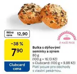 Tesco Bulka s dýňovými semínky a sýrem, 80 g nabídka