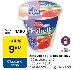 Tesco Zott Jogobella bez laktózy, 150 g nabídka