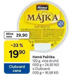 Tesco Hamé Paštika, 120 g, více druhů nabídka