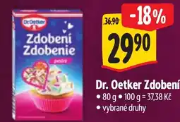 Albert Dr. Oetker Zdobení nabídka