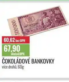 Ratio ČOKOLÁDOVÉ BANKOVKY 60g nabídka