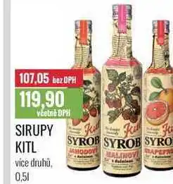 Ratio SIRUPY KITL 0,5l nabídka