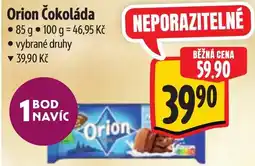 Albert Orion Čokoláda nabídka