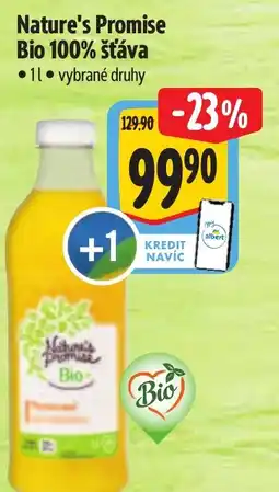 Albert Nature's Promise Bio 100% šťáva nabídka