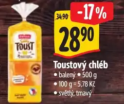 Albert Toustový chléb nabídka