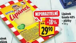 Albert Madeta Lipánek Gouda 48% plátky nabídka