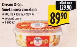 Albert Dream & Co. Smetanová zmrzlina nabídka