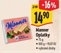 Albert Manner Oplatky nabídka