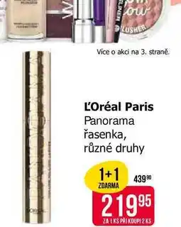 Teta L'Oréal Paris Panorama řasenka, různé druhy nabídka