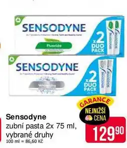 Teta Sensodyne zubní pasta 2x 75 ml nabídka
