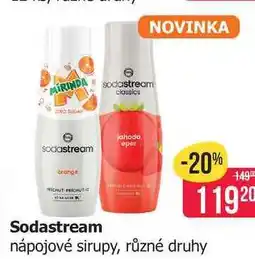 Teta Sodastream nápojové sirupy, různé druhy nabídka