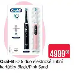 Teta Oral-B iO 6 duo elektrické zubní kartáčky Black/Pink Sand nabídka
