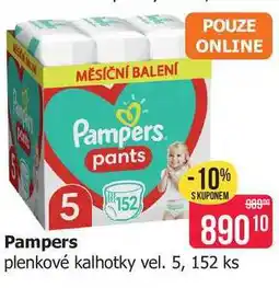 Teta Pampers plenkové kalhotky vel. 5, 152 ks nabídka