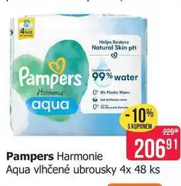 Teta Pampers Harmonie Aqua vlhčené ubrousky 4x 48 ks nabídka