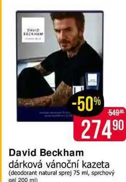 Teta David Beckham dárková vánoční kazeta (deodorant natural sprej 75 ml, sprchový gel 200 ml) nabídka