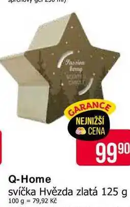 Teta Q-Home svíčka Hvězda zlatá 125 g nabídka