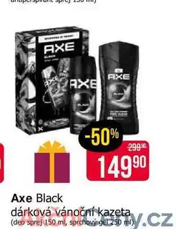 Teta Axe Black dárková vánoční kazeta (deo sprej 150 ml, sprchový gel 250ml) nabídka