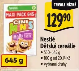 Albert Nestlé Dětské cereálie nabídka