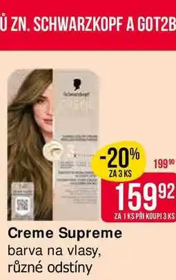 Teta Creme Supreme barva na vlasy, různé odstíny nabídka