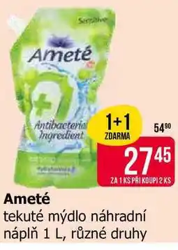 Teta Ameté tekuté mýdlo náhradní náplň 1 L, různé druhy nabídka