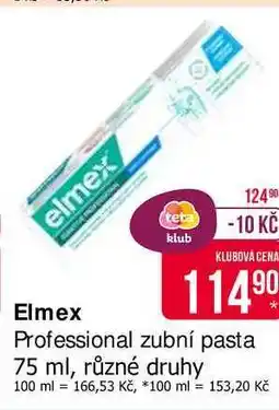 Teta elmex Professional zubní pasta 75 ml, různé druhy nabídka