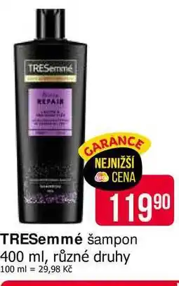 Teta TRESemmé šampon 400 ml, různé druhy nabídka