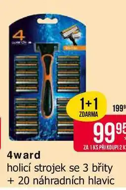 Teta 4ward holicí strojek se 3 břity + 20 náhradních hlavic nabídka