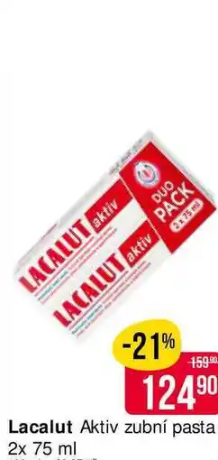 Teta Lacalut Aktiv zubní pasta 2x 75 ml nabídka