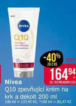 Teta Nivea Q10 zpevňující krém na krk a dekolt 200 ml nabídka