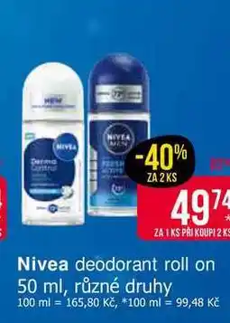 Teta Nivea deodorant roll on 50 ml nabídka