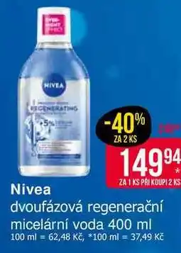Teta Nivea dvoufázová regenerační micelární voda 400 ml nabídka