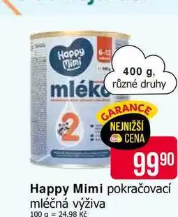 Teta Happy Mimi pokračovací mléčná výživa 400g nabídka