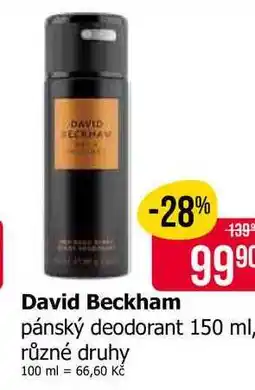 Teta David Beckham pánský deodorant 150 ml, různé druhy nabídka