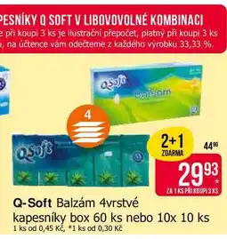 Teta Q-Soft Balzám 4vrstvé kapesníky box 60 ks nabídka
