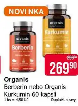 Teta Organis Berberin nebo Organis Kurkumin 60 kapslí nabídka