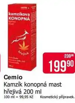 Teta Kamzík konopná mast hřejivá 200 ml nabídka