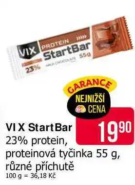 VIX Start Bar 23% protein, proteinová tyčinka 55 g, různé příchutě