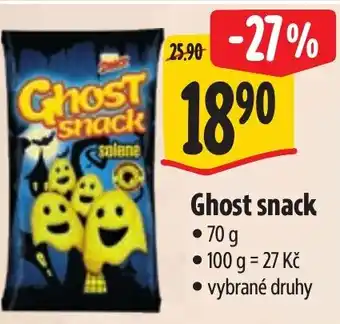 Albert Ghost snack nabídka