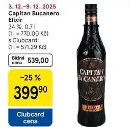 Tesco Capitan Bucanero Elixír 34%, 0.7 l nabídka