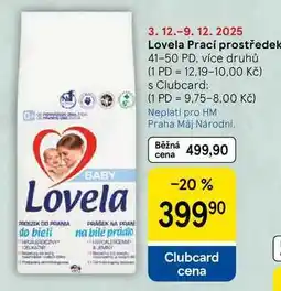 Tesco Lovela Prací prostředek, 41-50 PD, více druhů nabídka