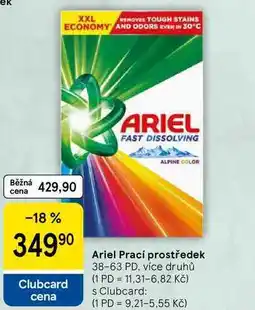 Tesco Ariel Prací prostředek, 38-63 PD, více druhů nabídka