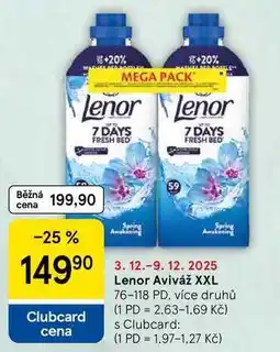 Tesco Lenor Aviváž XXL, 76-118 PD, více druhů nabídka