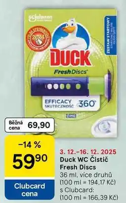 Tesco Duck WC Čistič Fresh Discs, 36 ml, více druhů nabídka