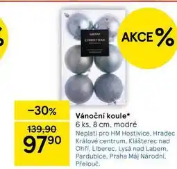 Tesco Vánoční koule, 6 ks. 8 cm, modré nabídka